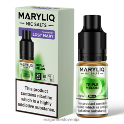 4ZZDX460 - elektronska cigareta brez nikotina trojna melona LOST MARY MARYLIQ soli - 10 ml - 20 mg