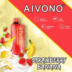 Aivono AIM GUN 7000 jagodna banana 8N08F107 - Elektronska Cigareta Z Okusom