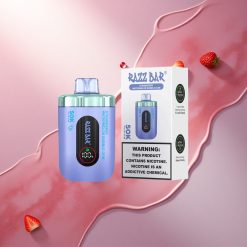 Razz Bar 50K Puffs Jagoda Lubenica Mehurska Guma z 2% Nikotina in 650 mAh Baterijo